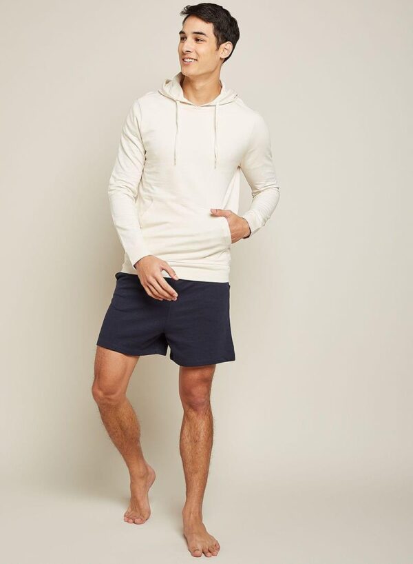 N28606972V_3.jpg هودي من قطن تيري 100%، قصة مريحة كومفورت فيت ابيض - Image 3