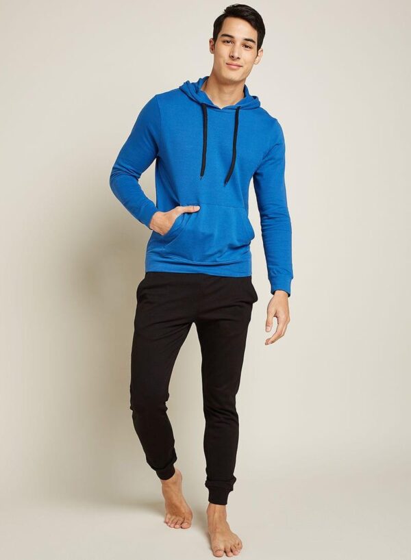 N28606990V_3.jpg هودي من قطن تيري 100%، قصة مريحة كومفورت فيت أزرق داكن - Image 4