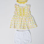 طقم فستان مطبوع للأطفال (طقم من 3 قطع) متعدد