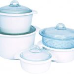 طقم حلل من لومينارك، 9 قطع - ابيض