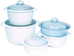 طقم حلل من لومينارك، 9 قطع - ابيض