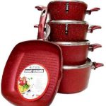 طقم حلل جرانيت تركي من لاينز 9 قطع