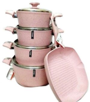 طقم حلل جرانيت تركي من لاينز 9 قطع